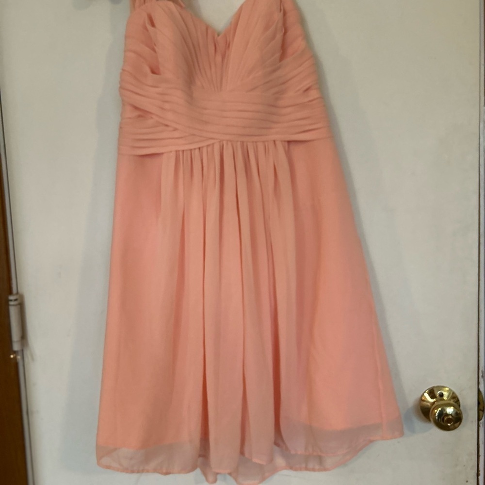 David's Bridal Halter Bellini Size 10 Chiffon Bridesmaid/wedding Guest Dress